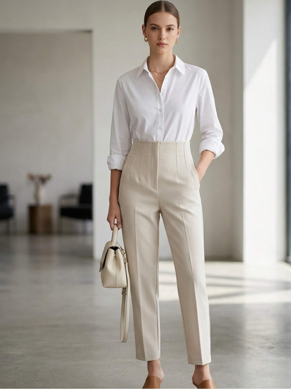 Zara *NWT* Cinched Waist Pants